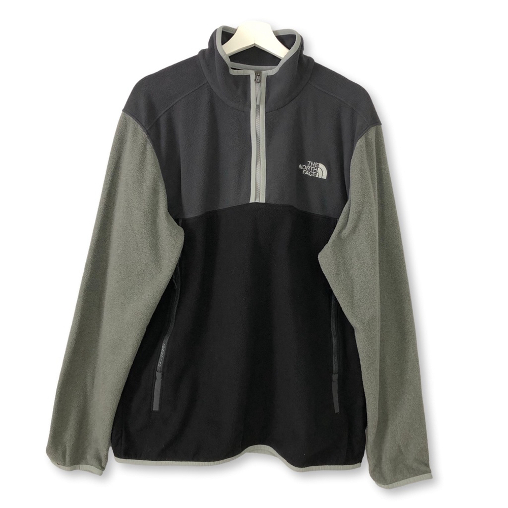 The North Face Black Gray Quarter Zip Pullover XL